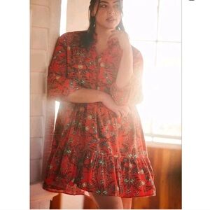 Anthropologie Kelly Louise Judd Flannel Dress size Small